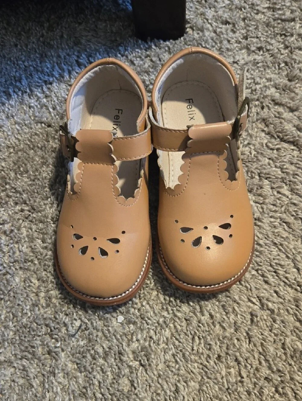 Girls' Classic T-Strap Mary Jane Shoes - Black, Tan, Cognac